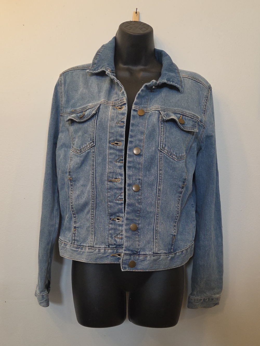 attention - Classic Light Blue Denim Jacket - Women's Jean Coat